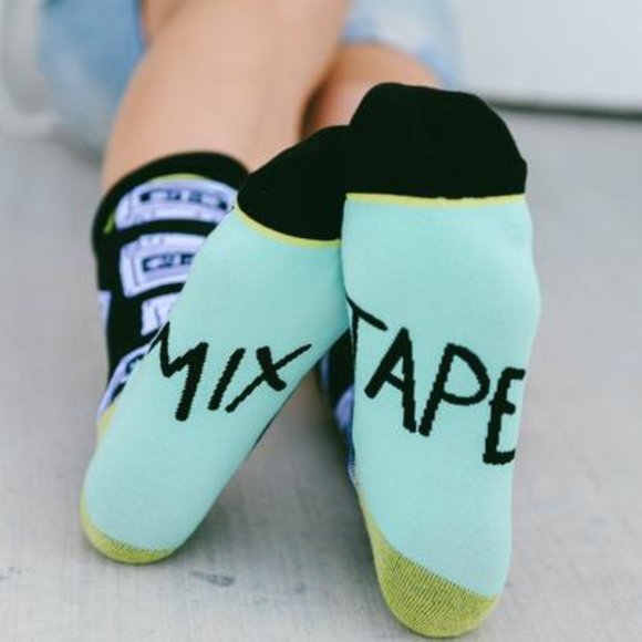 Mix Tape Crew Socks - Picture 2 of 3